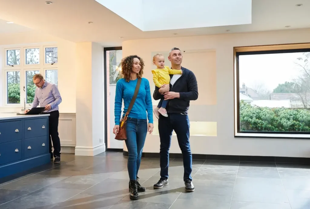 Family in empty house, mortgage support and advice from Futures Assured
